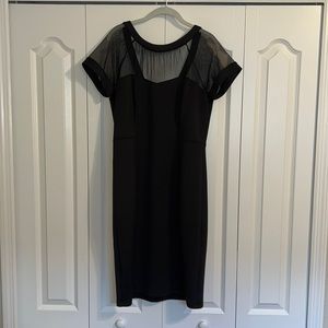 Black fitted Dress with ‘V’ Back